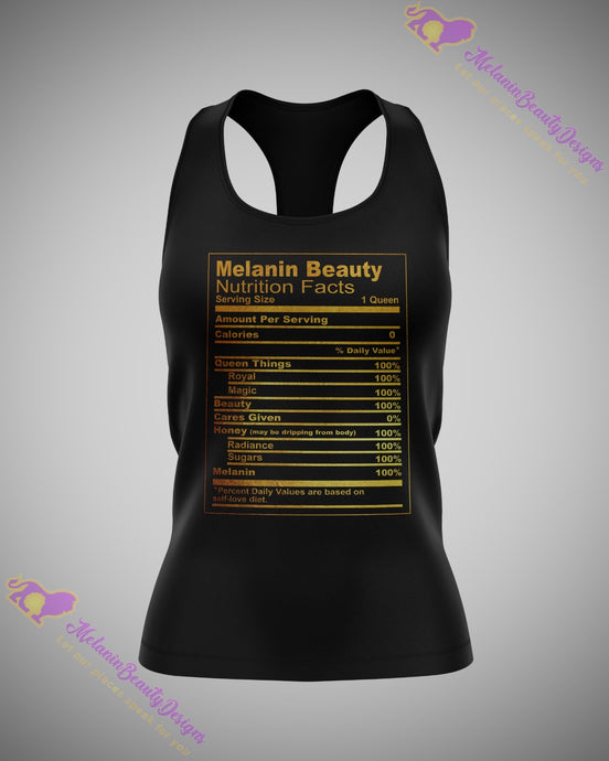 Melanin Beauty Nutrition Facts Racerback